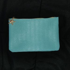 Ipsy Blue Starfish Zipper Makeup Bag